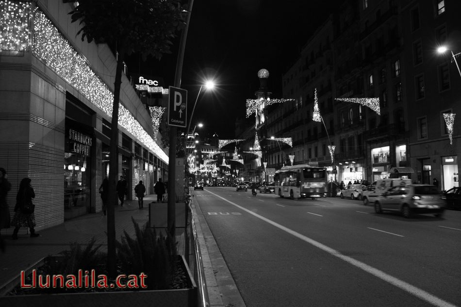 Llums de nadal al Carrer Pelai