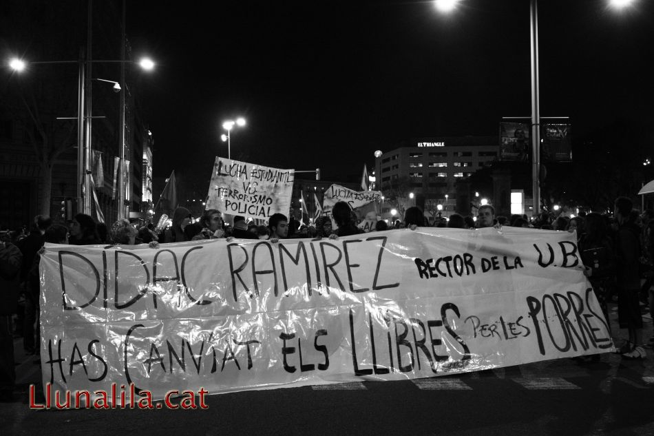 Manifestació contra el pla Bolonya