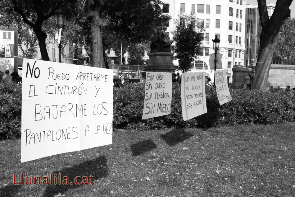 Pancartes Pl. Catalunya #12M15M