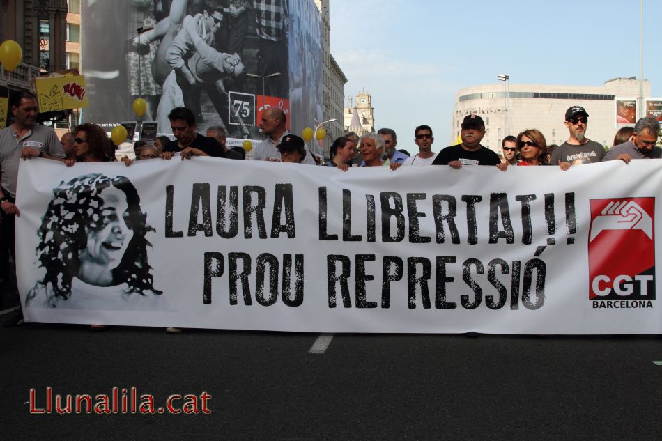 Laura llibertat! Prou repressió #12M15M