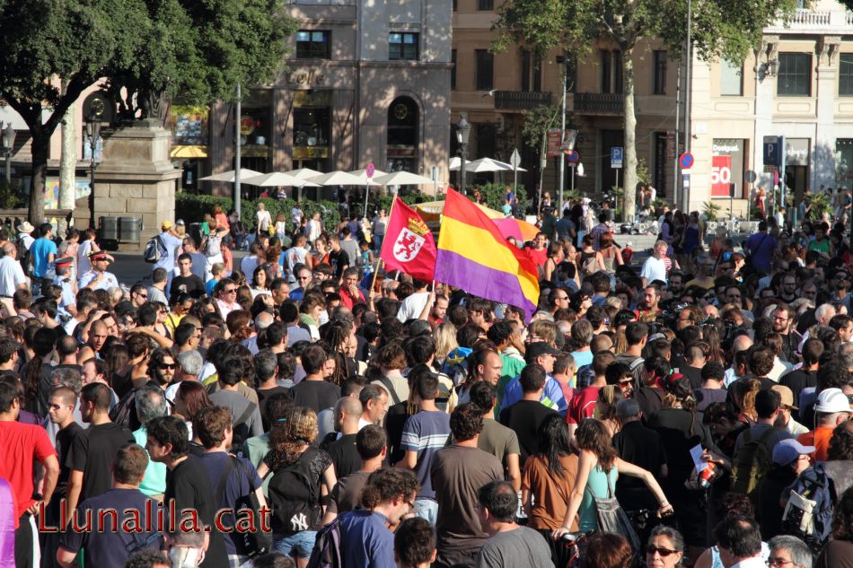 Suport a la marxa negre dels miners a BCN