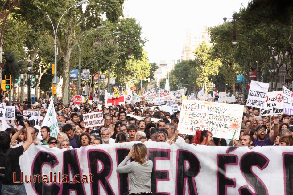 Pancartes i voluntat de canvi 20J