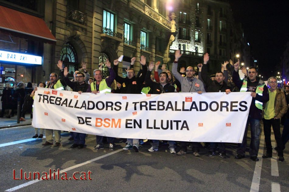 Treballadors i treballadores de BSN en lluita