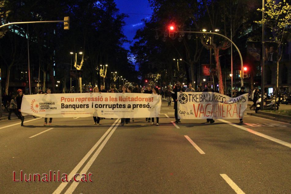 Prou repressió a les lluitadores 14N