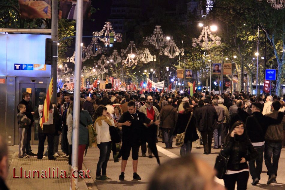 Passeig de Gràcia en lluita 14N