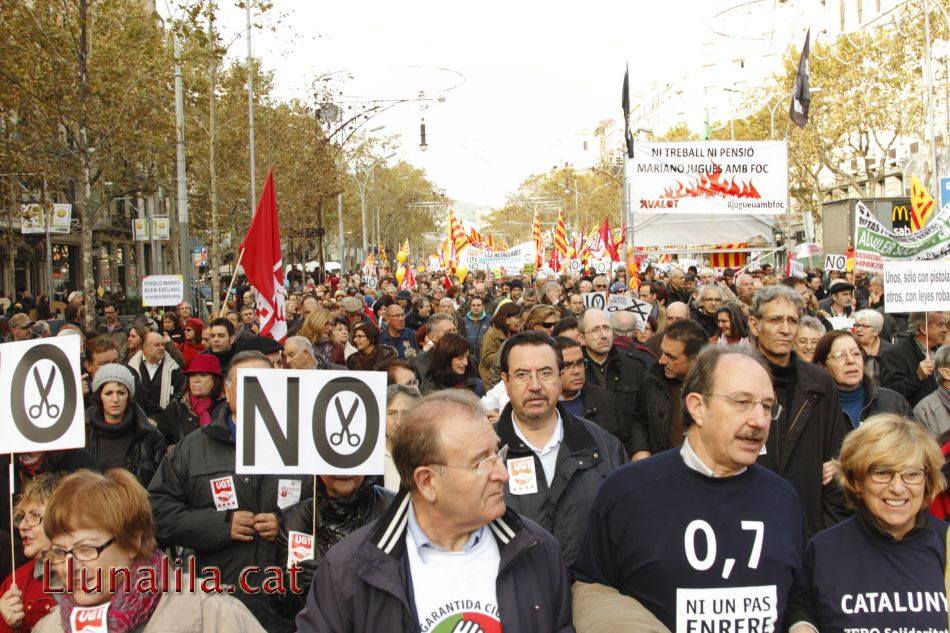 Manifestació contra els pressupostos antisocials 24N