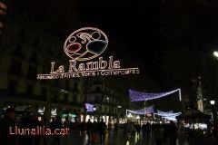 La Rambla de Barcelona  amb llums de Nadal