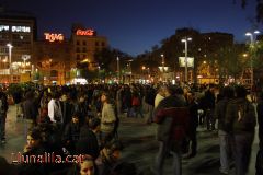 Plaça Universitat Punt d'inici de la Manifestació No al Procés de Bolonya