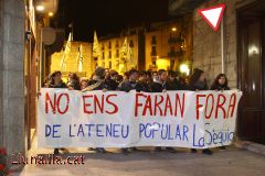 Protesta contra l`amenaça de desallotjament de l`Ateneu Popular la Sèquia