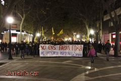 Protesta contra l`amenaça de desallotjament de l`Ateneu Popular la Sèquia