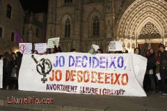 Protesta contra la nova Llei de l’avortament a Barcelona 20D