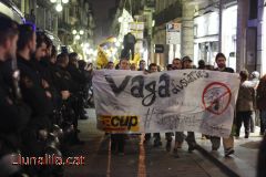 Protesta contra la pujada del preu del transport públic a Barcelona 15M